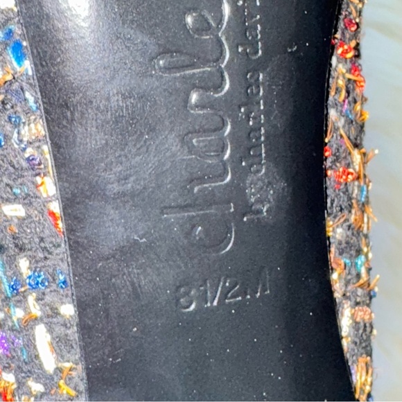 Charlies by Charles David Sweetness Black Multicolor Tweed Stiletto Heels 8.5 - Picture 8 of 13